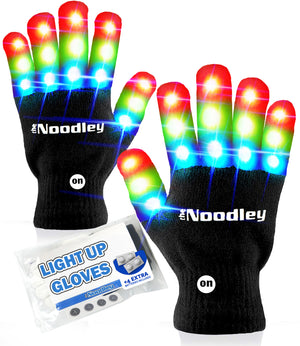 LED Light Up Gloves for Kids Cool Toys for Boys with Extra Batteries Indoor Play Outdoor Game Ideas Camping