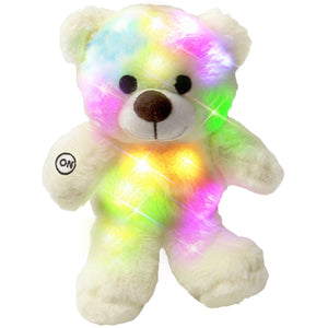 Rainbow Lites Teddy Bear Glow Plush LED Night Light Up Stuffed Animal 12 inch