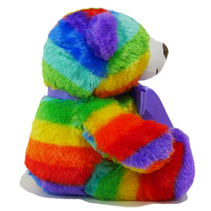 Rainbow Teddy Bear Plush Stuffed Animal Cuddly Soft 12 inch