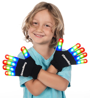  The Noodley Funky Flashing LED Light Up Gloves 