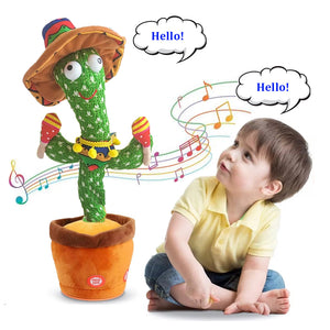 Talking Repeating Dancing Cactus Toy Plush Kids Baby