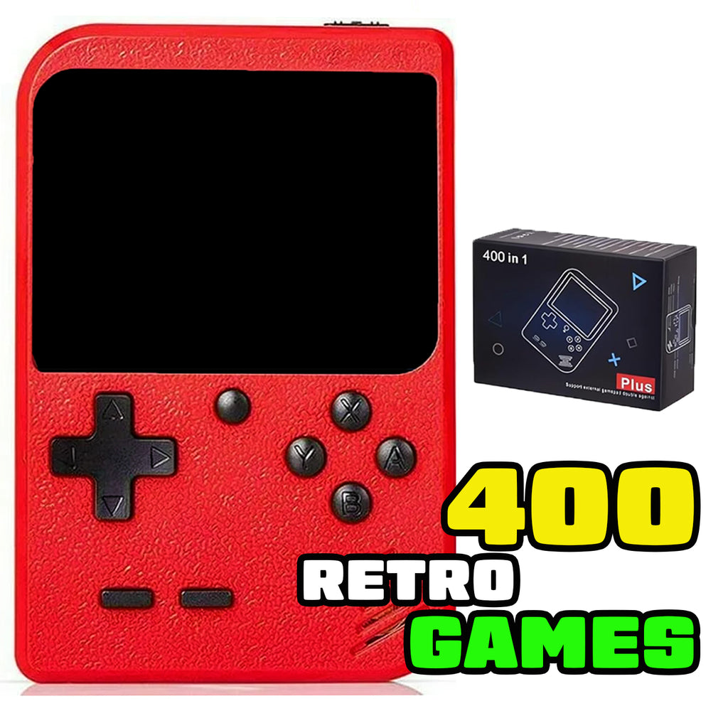 Handheld Games for Kids Console 400 Retro Video Games, Portable Gaming Player Mini Arcade Electronic Toy Gifts for Boys Girls, Red