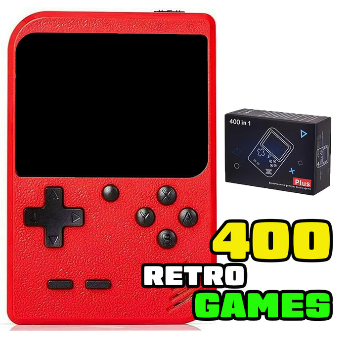 Handheld Games for Kids Console 400 Retro Video Games, Portable Gaming Player Mini Arcade Electronic Toy Gifts for Boys Girls, Red