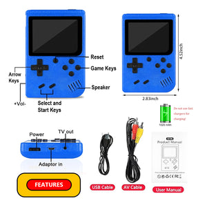 Handheld Games for Kids Console 400 Retro Video Games, Portable Gaming Player Mini Arcade Electronic Toy Gifts for Boys Girls