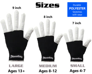 Thin LED Flashing Light Up Gloves Cool Toys Boy Gift Ideas - Kid Sized (Black)