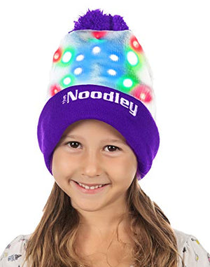 LED Flashing Light Up Beanie Hat Cool Stuff Gifts for Boys Girls Glow in the Dark (One Size)(CR2016)