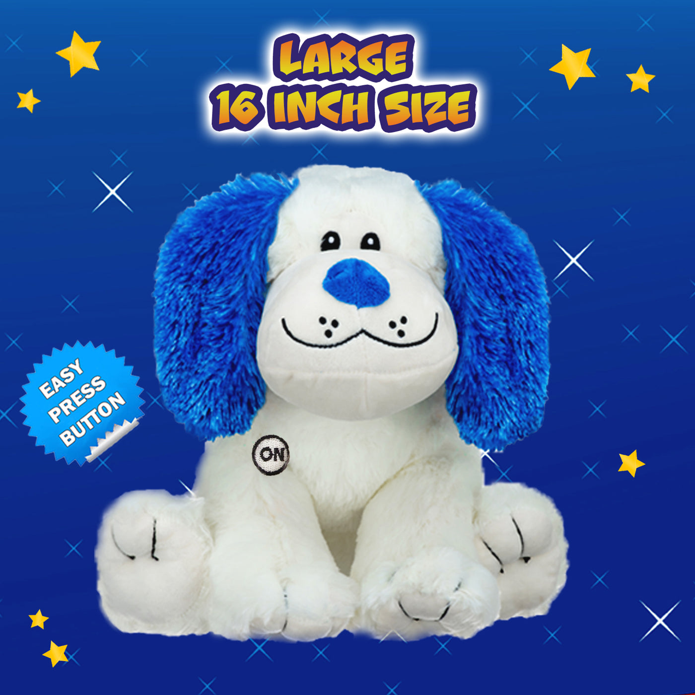 thumbnail image 2 of Little Bow Pets St￭ Animals - Large Soft Fluffy Plush Blue Puppy Dog Heart Bow Pet With Purple Sparkle Surprise Bow - 2 Surprise Toys Inside Bow 2 of 9