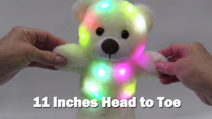 Rainbow Lites Teddy Bear Glow Plush LED Night Light Up Stuffed Animal 12 inch